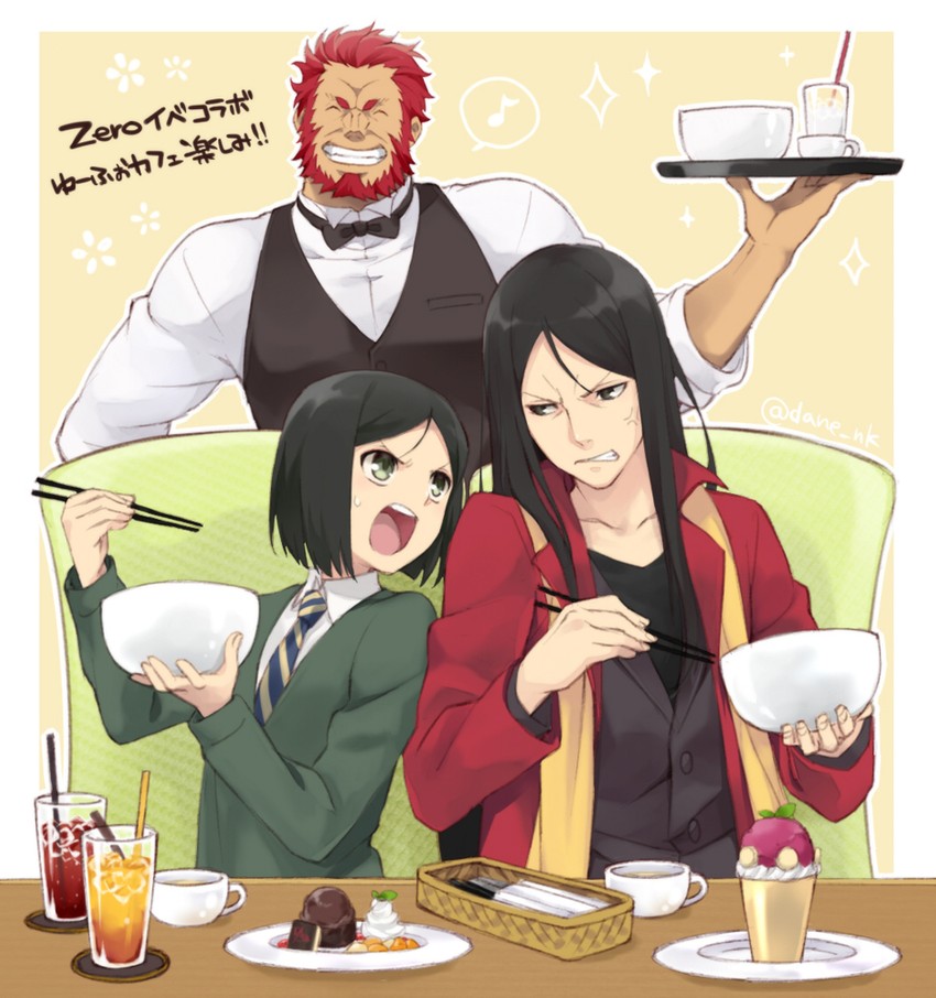 iskandar, waver velvet, and lord el-melloi ii (fate and 1 more) drawn by danemaru