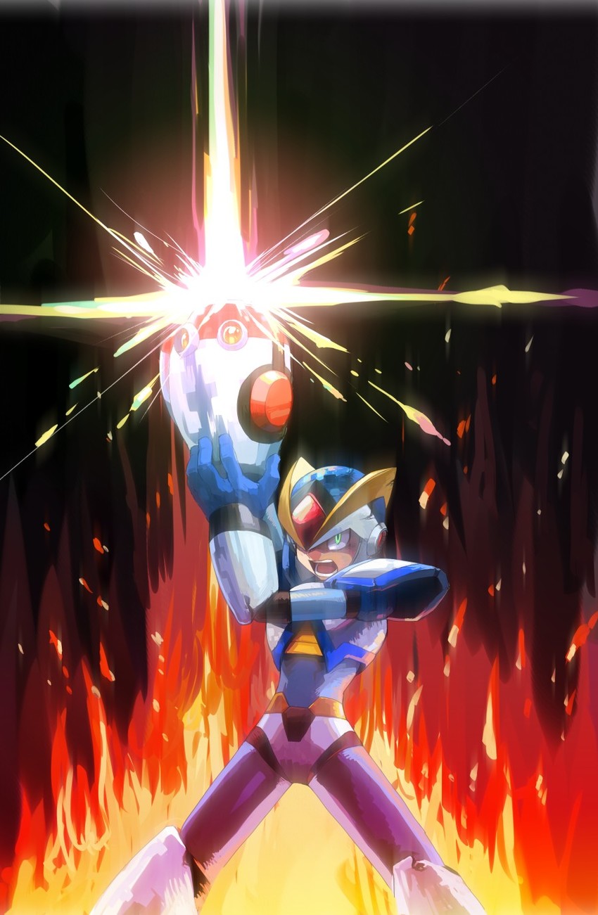 x and first armor x (mega man and 1 more) drawn by yuriyuri_(ccc)