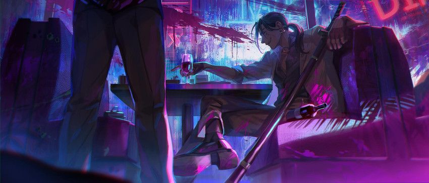 son (hotline miami and 1 more) drawn by meipu_hm
