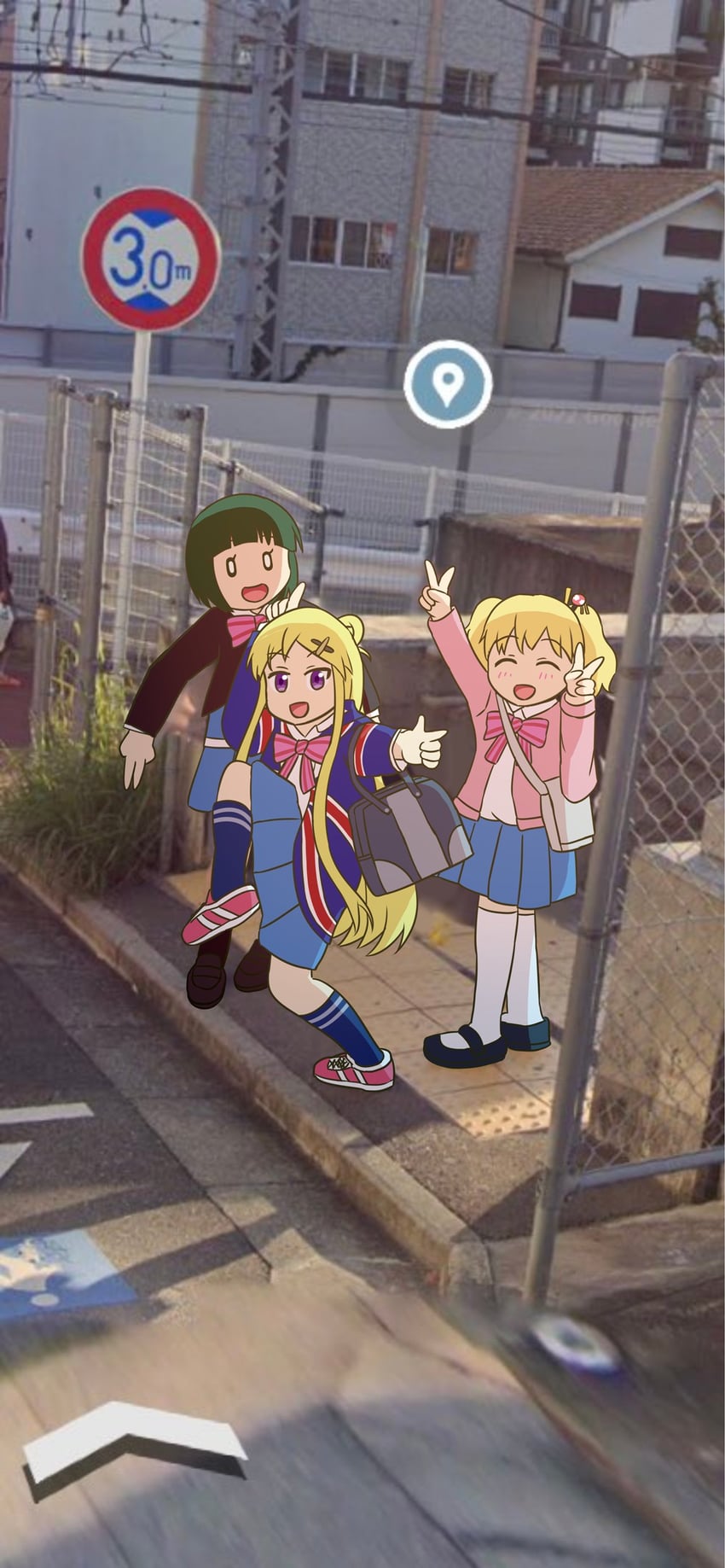 kujou karen, alice cartelet, and oomiya shinobu (kin-iro mosaic) drawn by attamattama