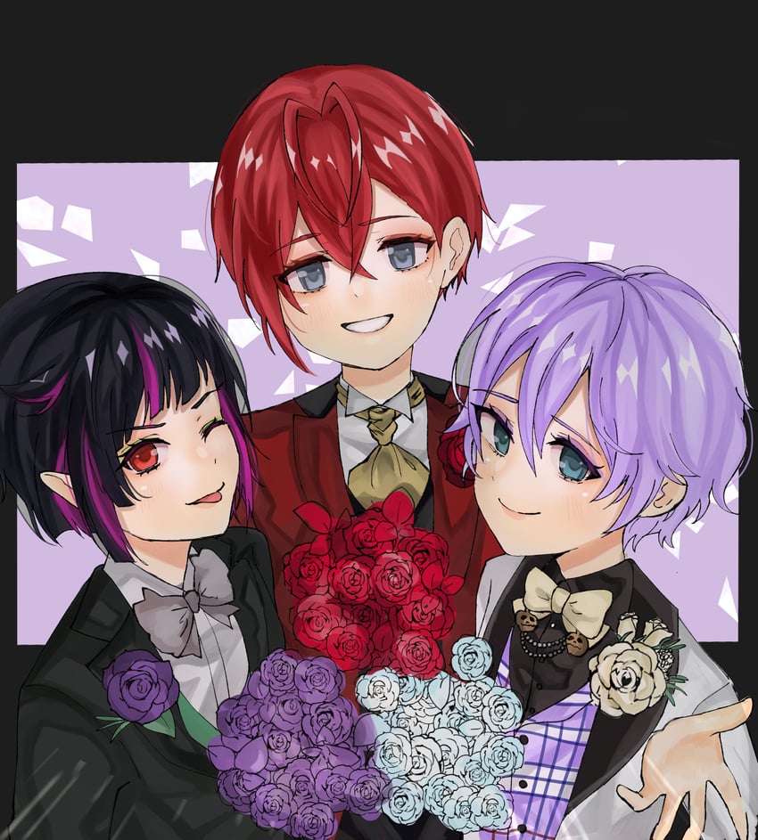 lilia vanrouge, riddle rosehearts, and epel felmier (twisted wonderland) drawn by momo_030_(hongkong)
