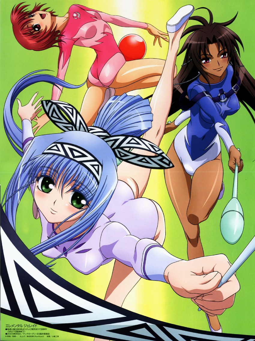 reverie metherlence, cisqua, and kullweet envatilia (elemental gelade) drawn by oka_yuuichi