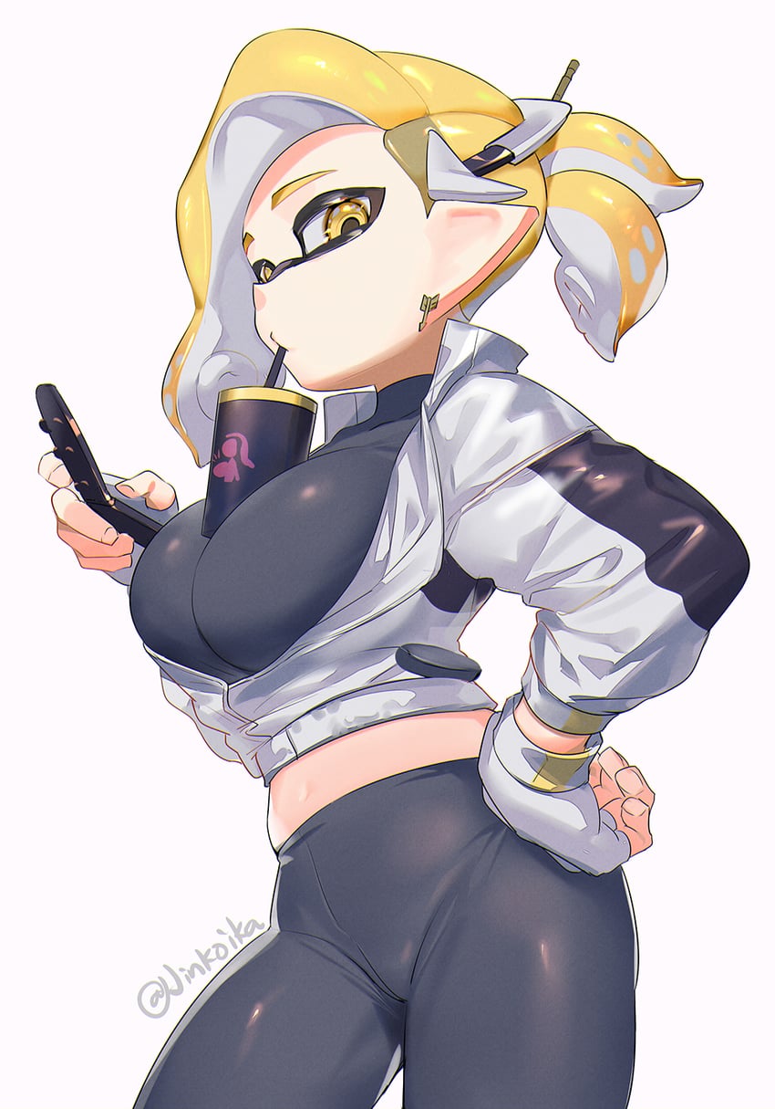 inkling player character, inkling girl, and ed (splatoon) drawn by jinkoika