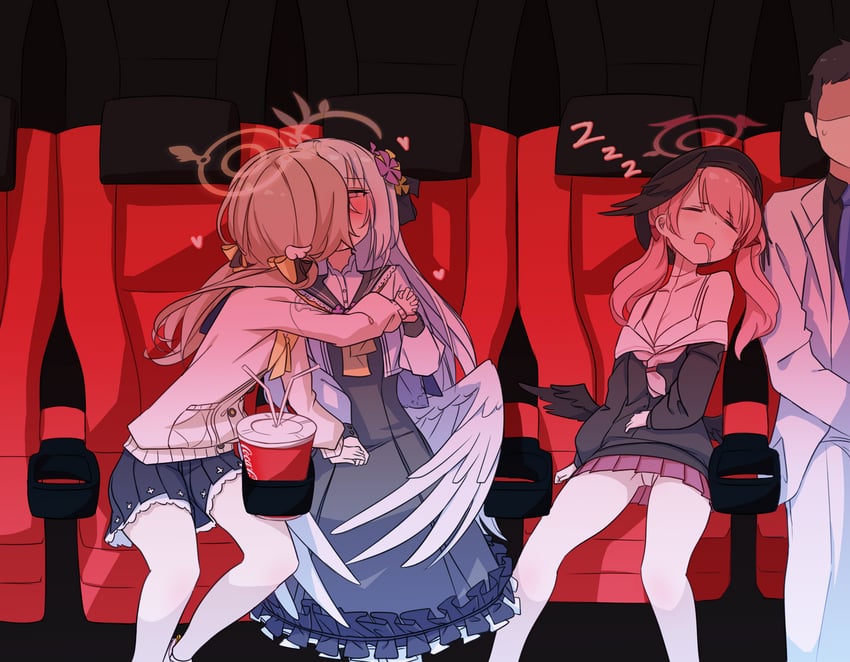 sensei, koharu, hifumi, and azusa (blue archive) drawn by ach_(zjakskwdf)