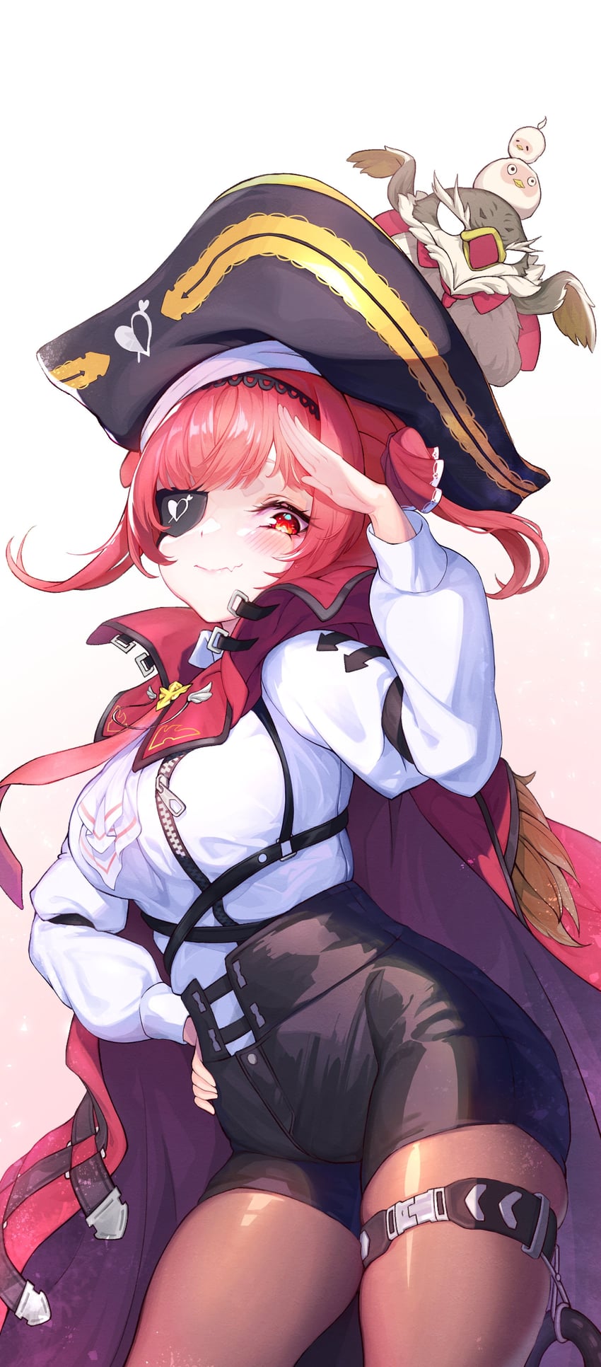 houshou marine, takane lui, ganmo, tsukune, and tsumire (hololive) drawn by yoru_(yorjang2)