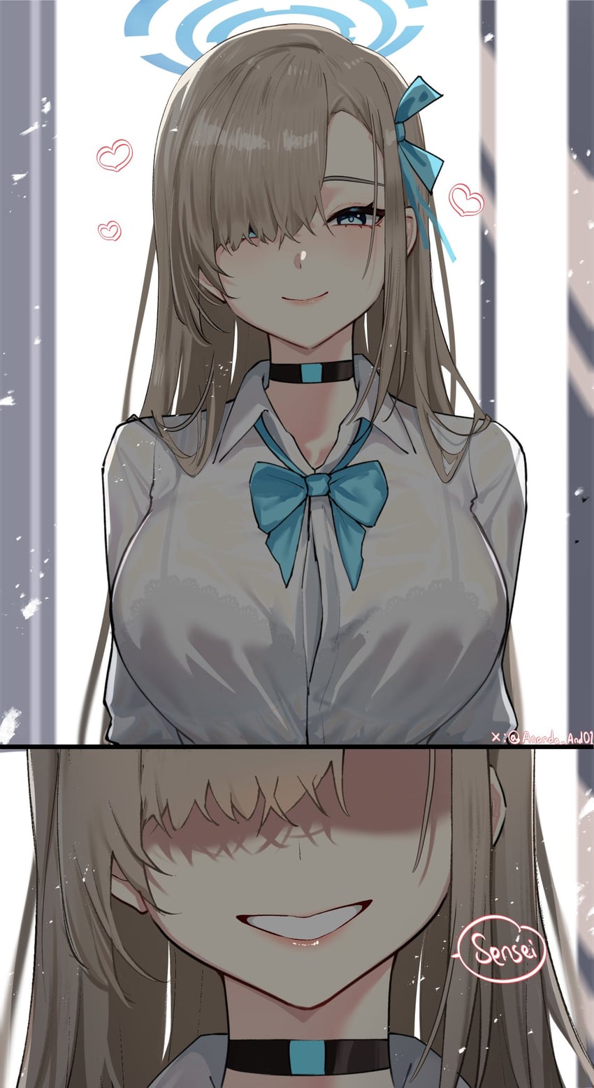 asuna (blue archive and 1 more) drawn by anandaname