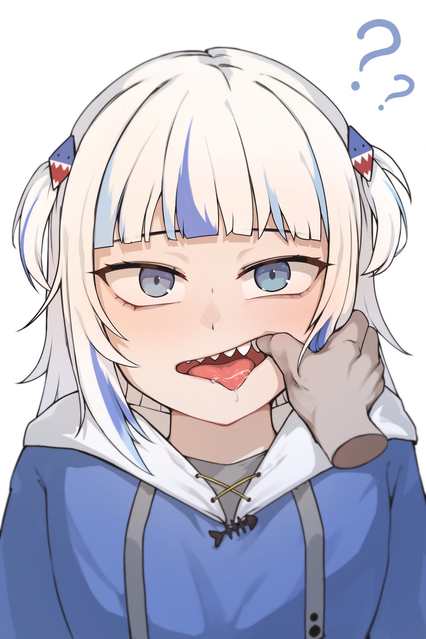 gawr gura (hololive and 1 more) drawn by iver_(reviolet)