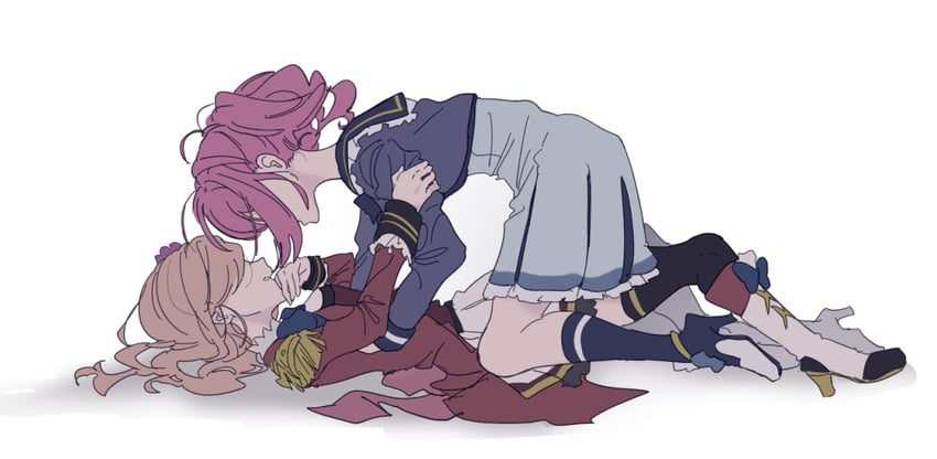 sakuraba rola and kasumi mahiru (aikatsu! and 1 more) drawn by shiontaso