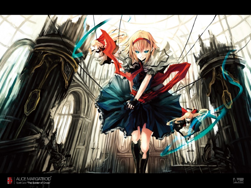 alice margatroid and shanghai doll (touhou) drawn by makai_no_juumin
