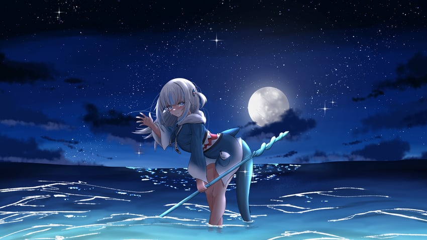 gawr gura (hololive and 1 more) drawn by varo_006