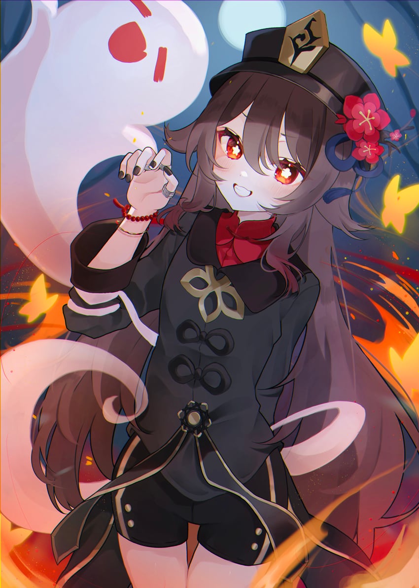 hu tao and boo tao (genshin impact) drawn by mikan_(90926728)