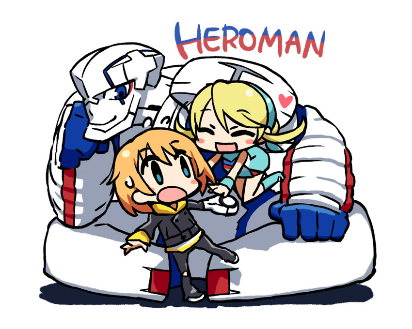 lina davis, joey jones, and heroman (heroman) drawn by chan_co