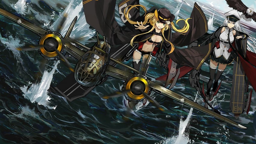 enterprise, grim, and hornet (azur lane) drawn by rff_(3_percent)
