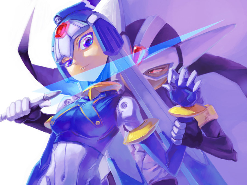 fairy leviathan and hidden phantom (mega man and 1 more) drawn by amberely