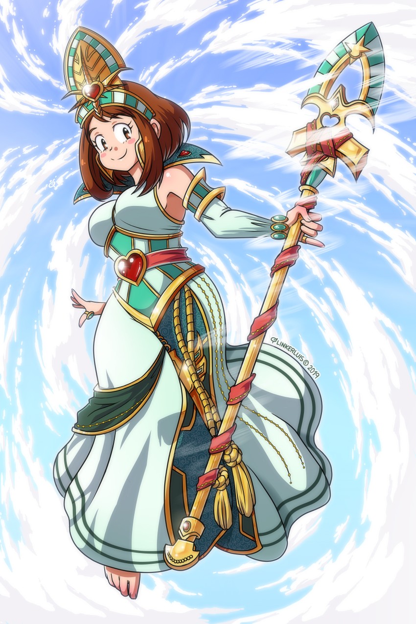 uraraka ochaco and alarielle the radiant (boku no hero academia and 1 more) drawn by linker