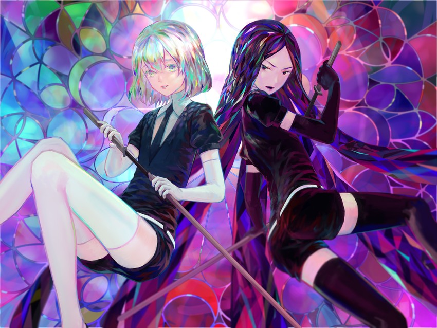 diamond and bort (houseki no kuni) drawn by sarie_(zyy842434511)
