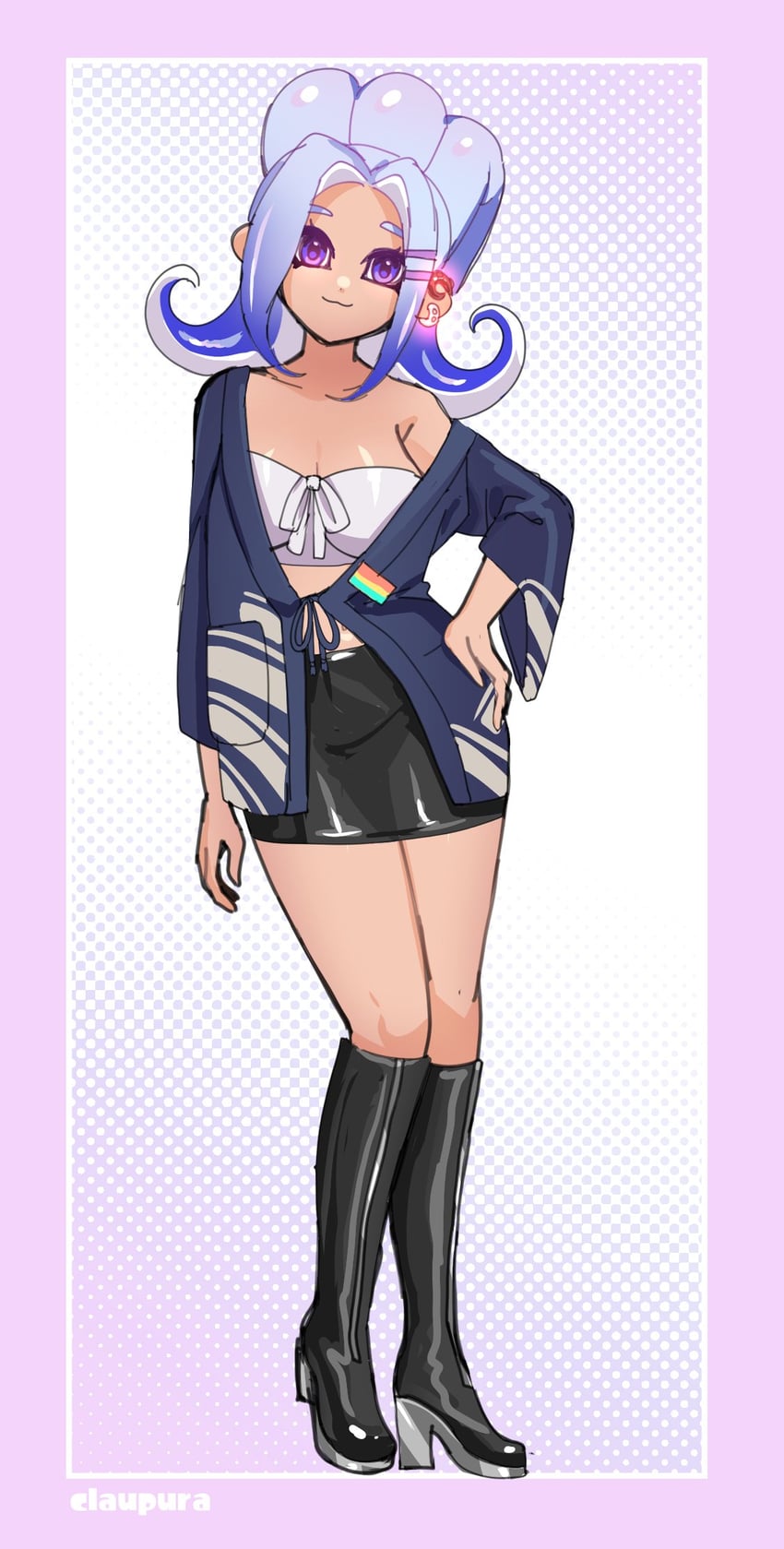octoling player character and octoling girl (splatoon) drawn by norishiitsu