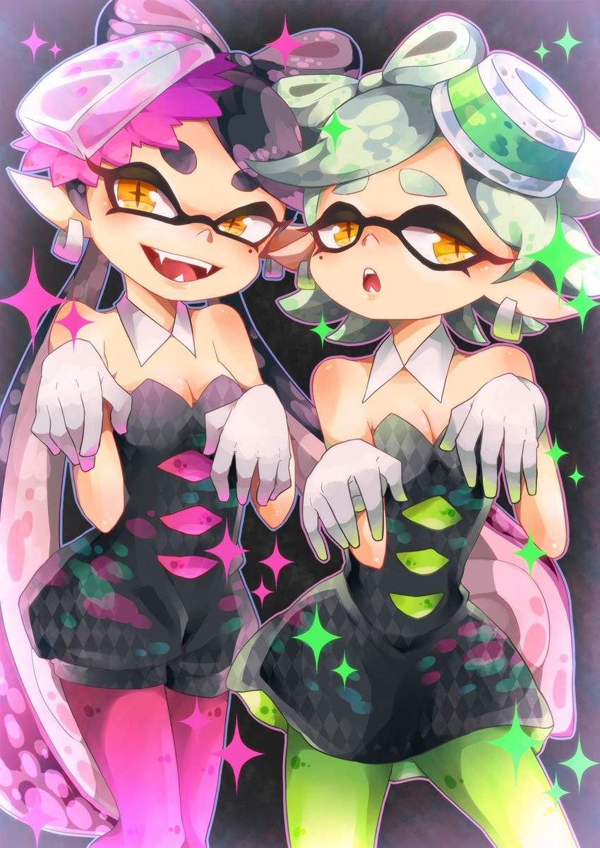 callie and marie (splatoon and 1 more) drawn by nallck_6v6_(nothy-nn)
