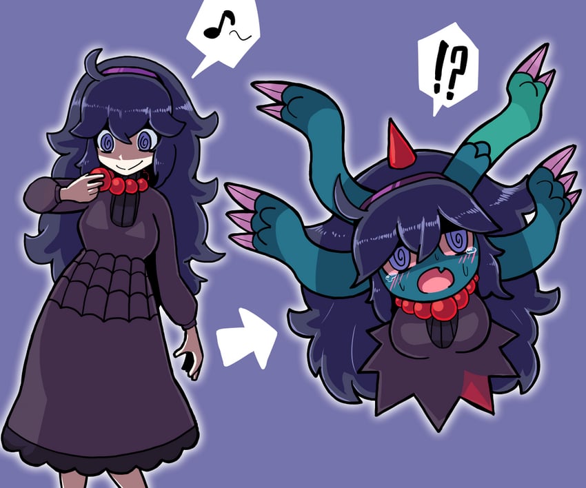 hex maniac and flutter mane (pokemon and 1 more) drawn by kenkenpan