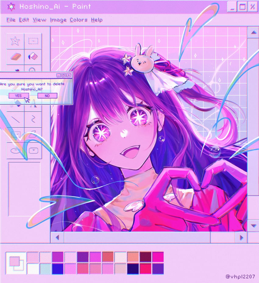 hoshino ai (oshi no ko and 1 more) drawn by blep_(vhpl2207)
