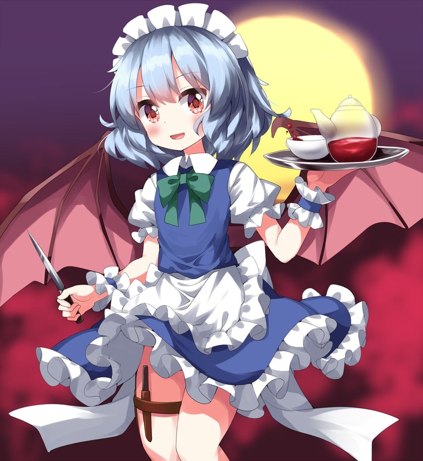 remilia scarlet and izayoi sakuya (touhou) drawn by ruu_(tksymkw)