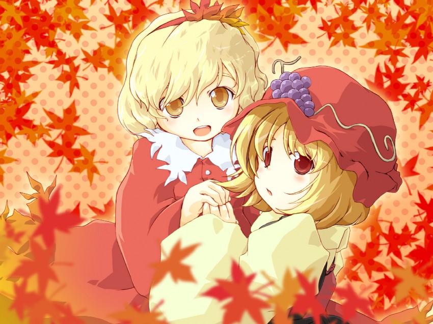 aki minoriko and aki shizuha (touhou) drawn by paji