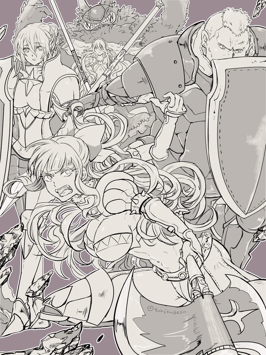 azura, charlotte, effie, keaton, and benny (fire emblem and 1 more) drawn by torisudesu