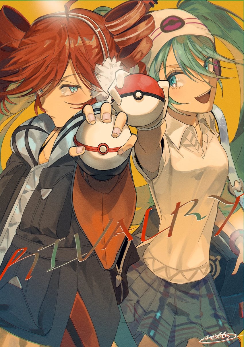 hatsune miku, kasane teto, psychic miku, and rival teto (pokemon and 3 more) drawn by meltsdrawpr