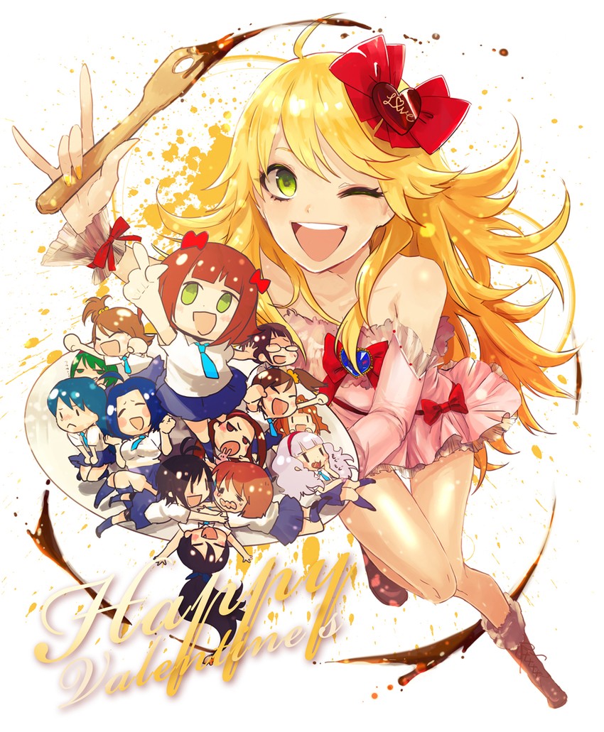 hoshii miki, kisaragi chihaya, amami haruka, kikuchi makoto, shijou takane, and 8 more (idolmaster) drawn by czc_(deko)