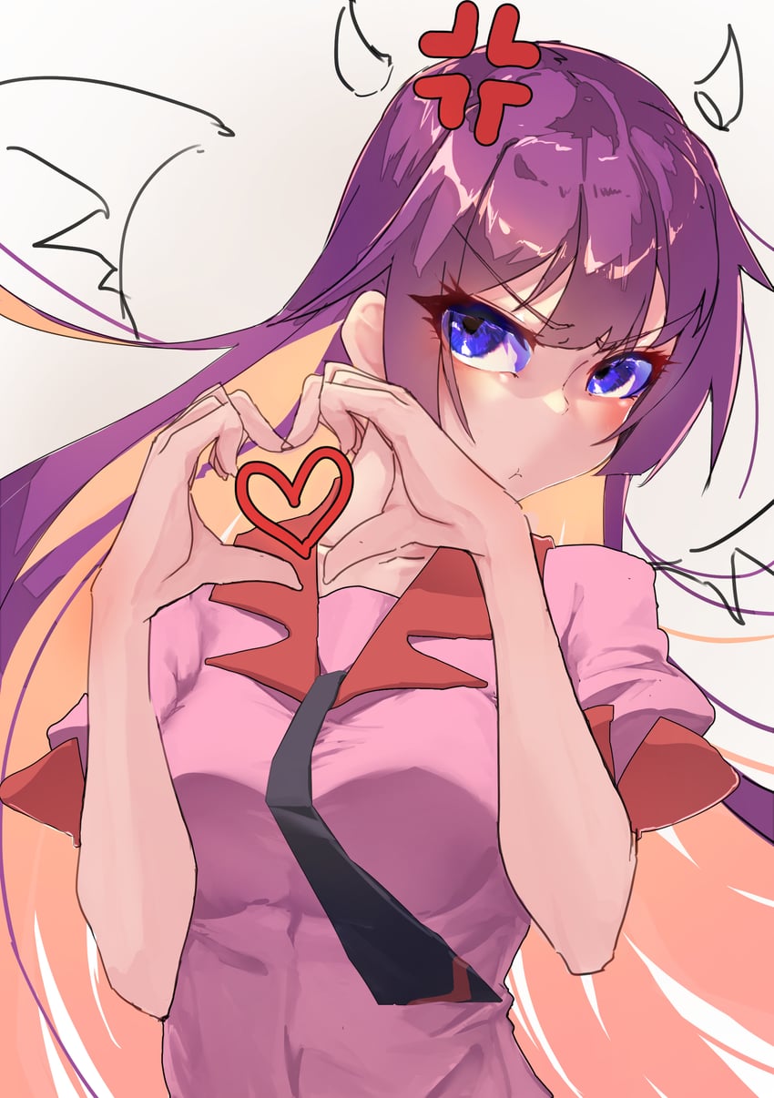 senjougahara hitagi (monogatari and 1 more) drawn by thomas_(aoakumasan)