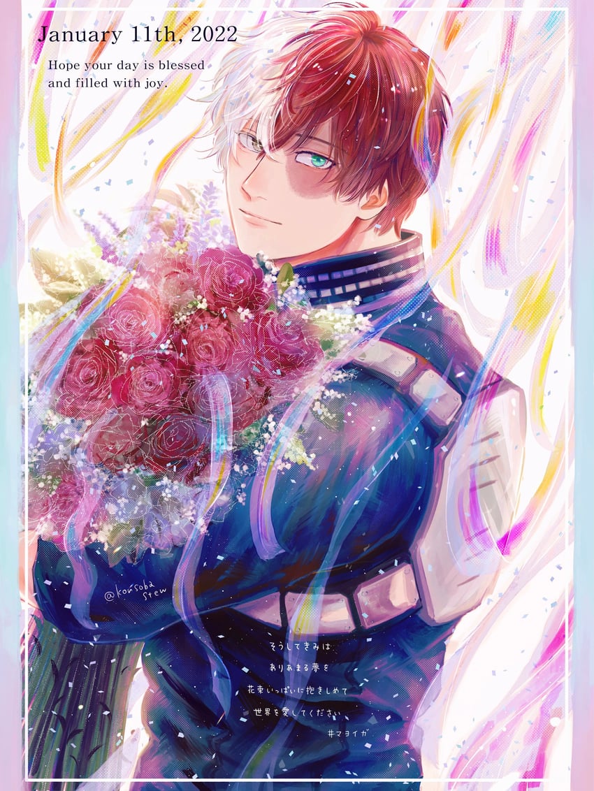 todoroki shoto (boku no hero academia) drawn by konsobastew
