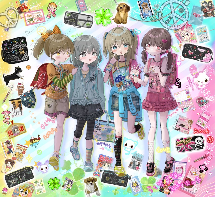 mametchi, kuchipatchi, tsukishima kirari, memetchi, na-san, and 7 more (original and 16 more) drawn by shinanashina
