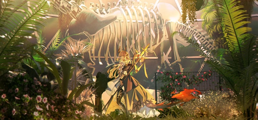 reed and reed the flame shadow (arknights) drawn by haku_(muc12b)
