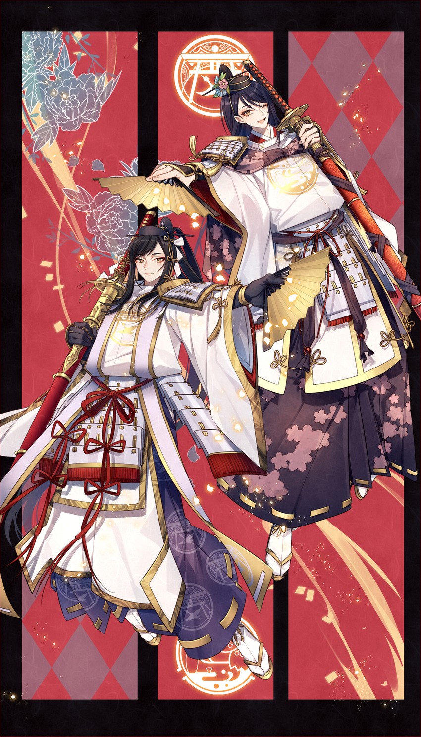 tarou tachi and jirou tachi (touken ranbu) drawn by yamada_chickenko