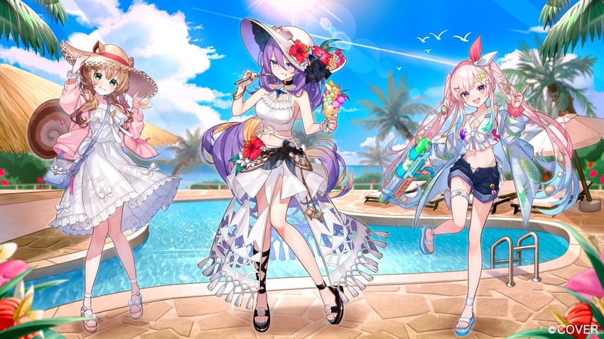 moona hoshinova, ayunda risu, and airani iofifteen (hololive and 1 more) drawn by kt._(kaisou-notagui)