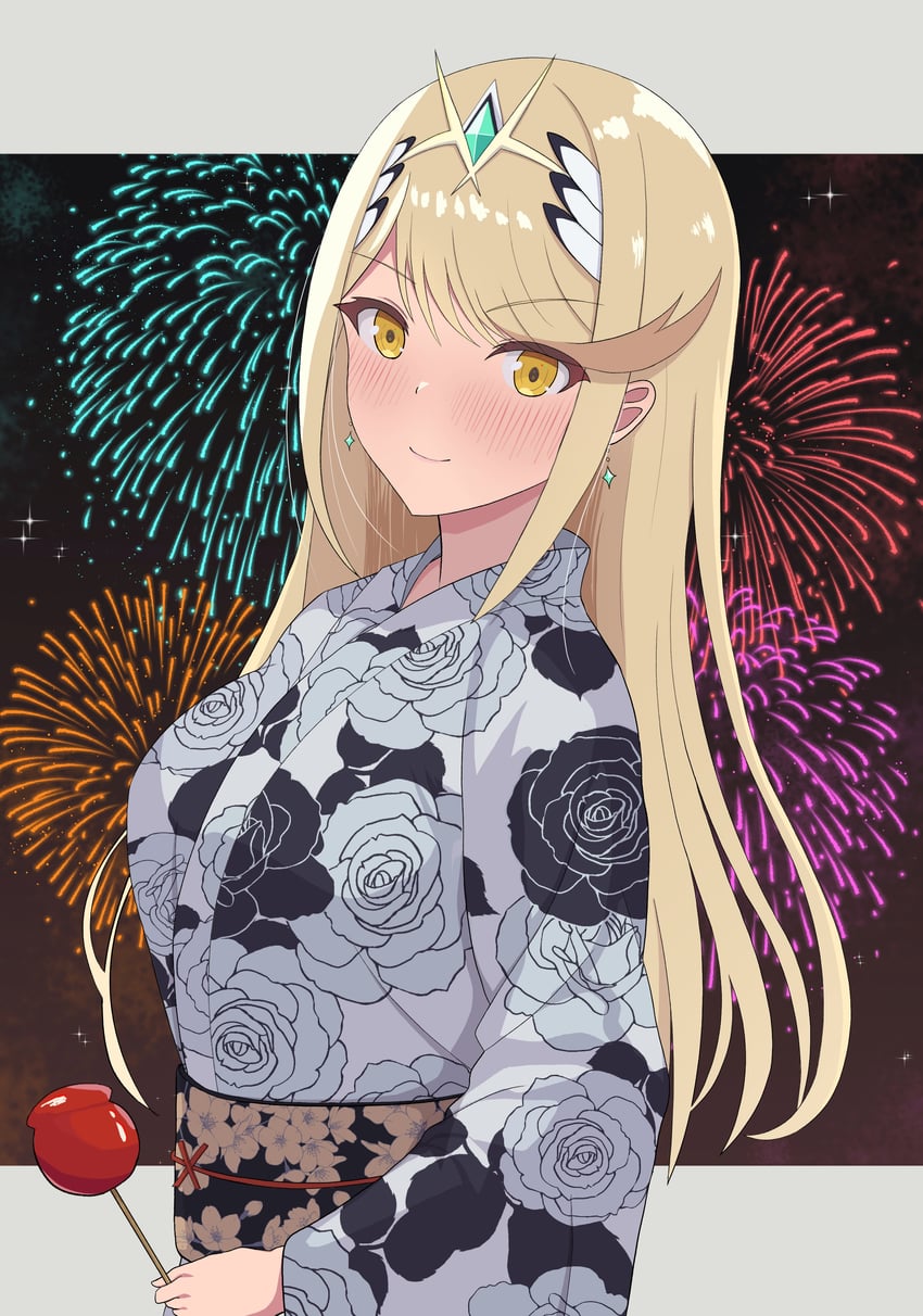 mythra (xenoblade chronicles and 1 more) drawn by yoshikirino