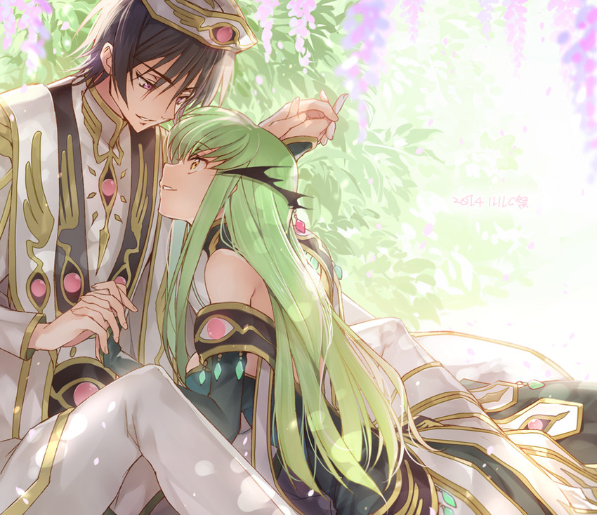 c.c. and lelouch vi britannia (code geass) drawn by creayus