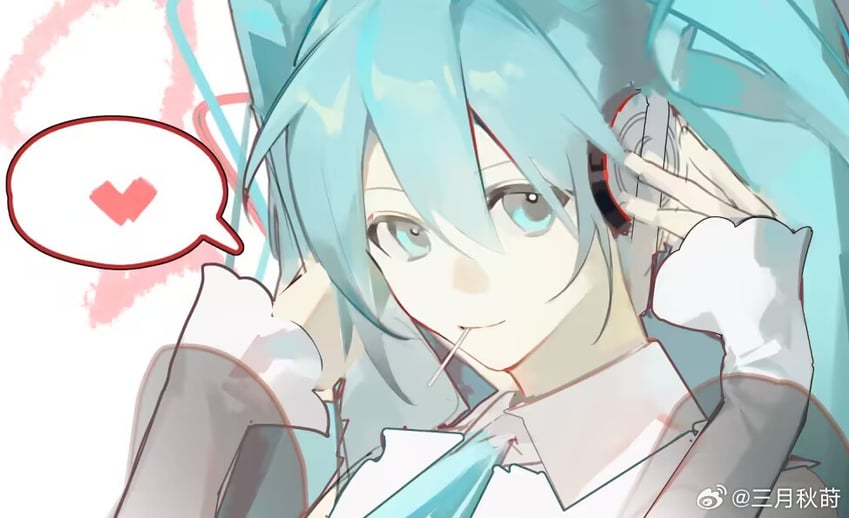 hatsune miku (vocaloid and 1 more) drawn by sanyue_qiushi