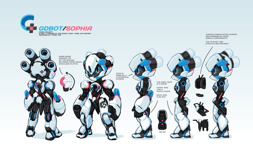 gdbot (original and 2 more) drawn by tyson_tan