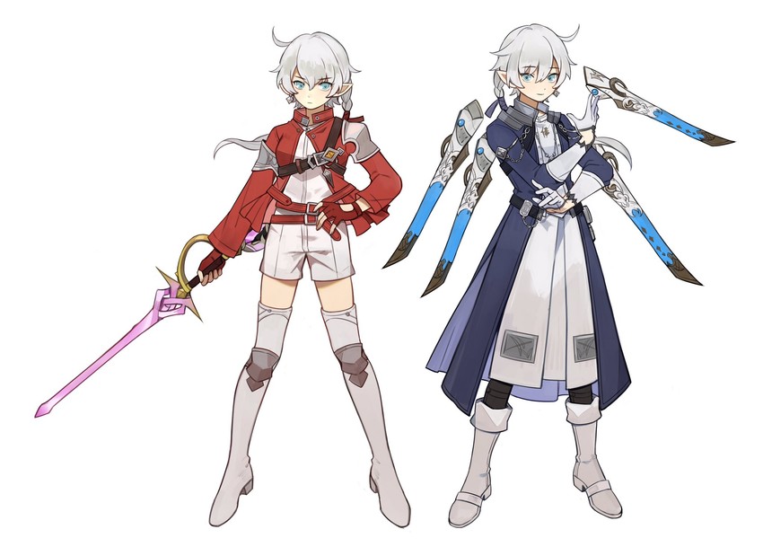 alisaie leveilleur, red mage, alphinaud leveilleur, and sage (final fantasy and 1 more) drawn by chaffxiv