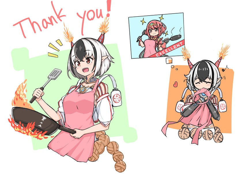 pyra and crossette (xenoblade chronicles and 1 more) drawn by aotsuba