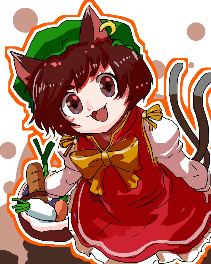 chen (touhou) drawn by jonasan_(bad-t)