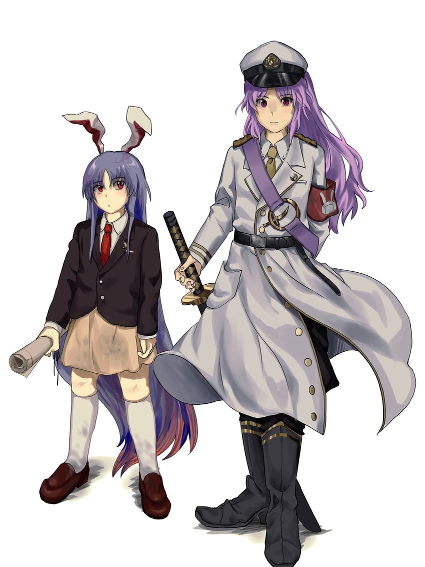 reisen udongein inaba and watatsuki no yorihime (touhou) drawn by yukine_0930