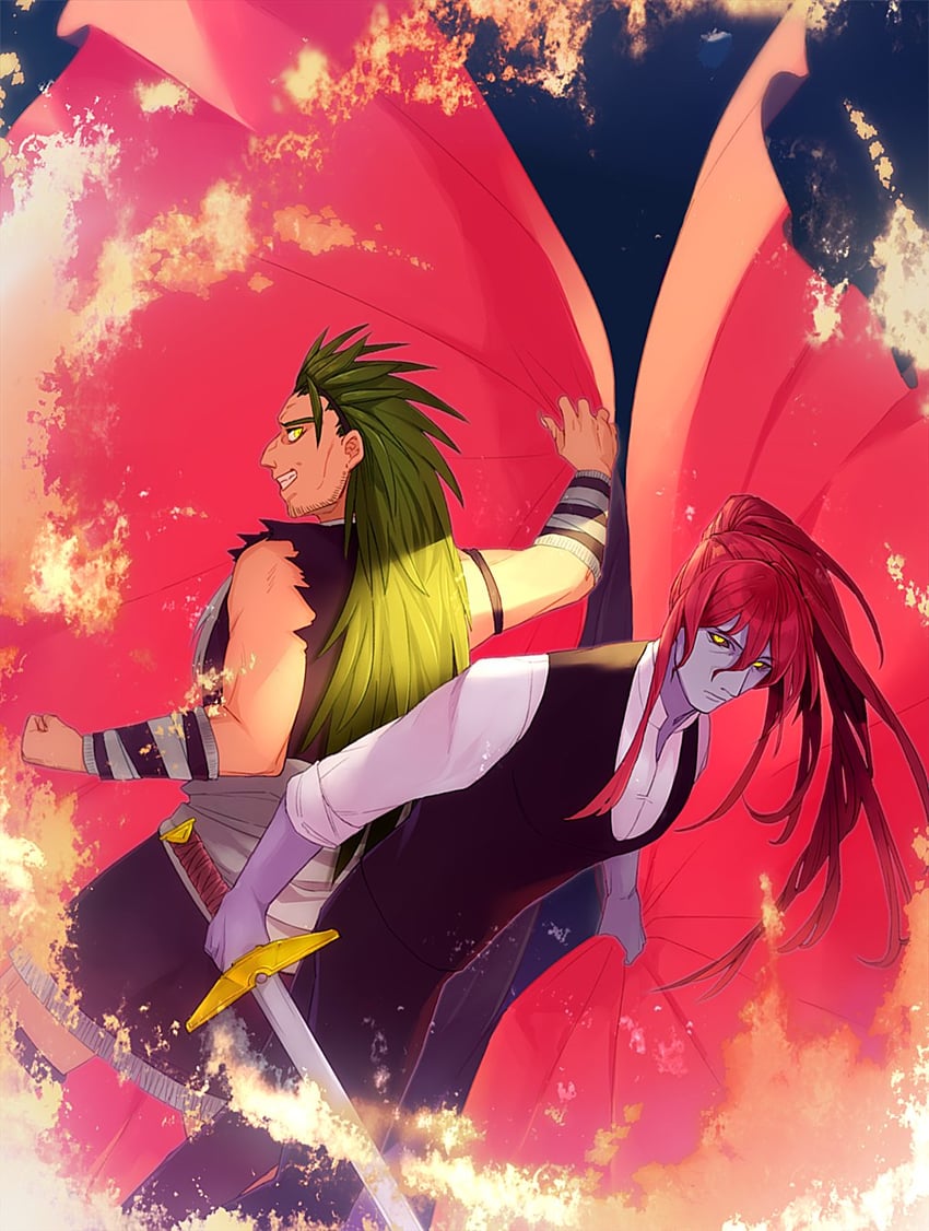 gannen harst and vancha march (the saga of darren shan) drawn by hatsune_(leaden_heart07)