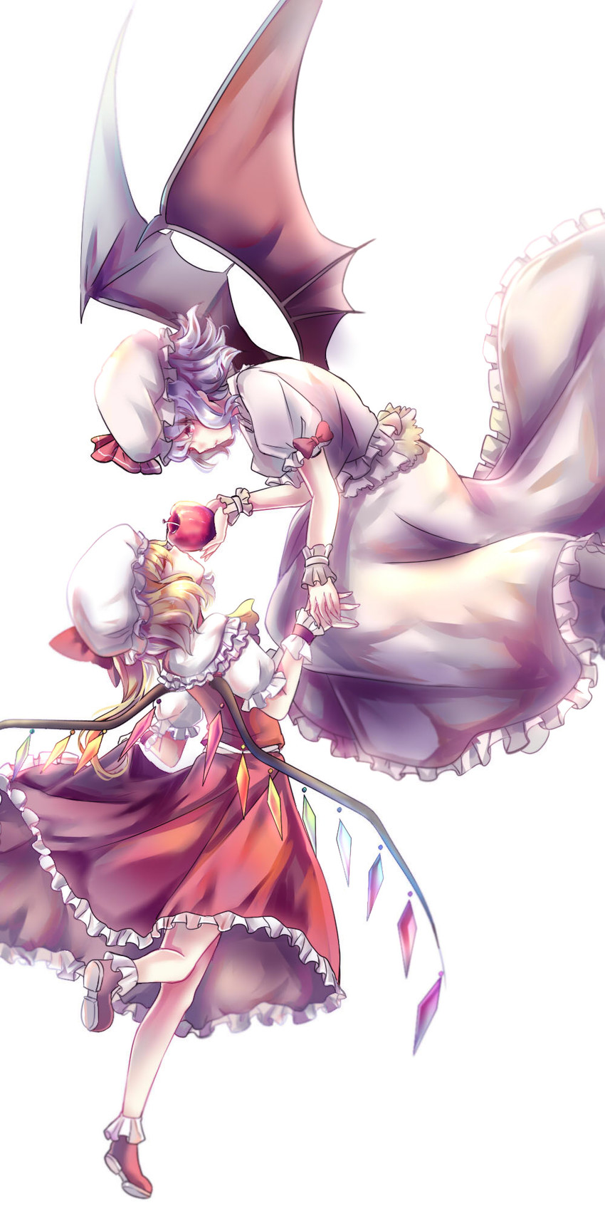 remilia scarlet and flandre scarlet (touhou) drawn by nga_(ray_ray)