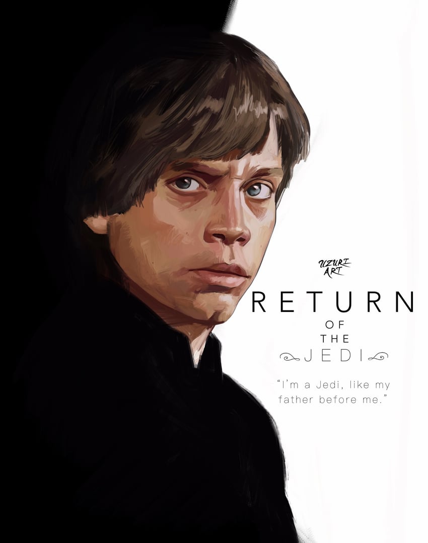 luke skywalker (star wars and 1 more) drawn by uzuri_art