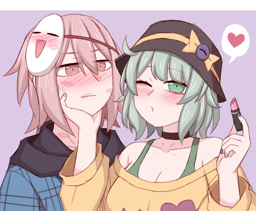 komeiji koishi and hata no kokoro (touhou) drawn by kiryuu_soma