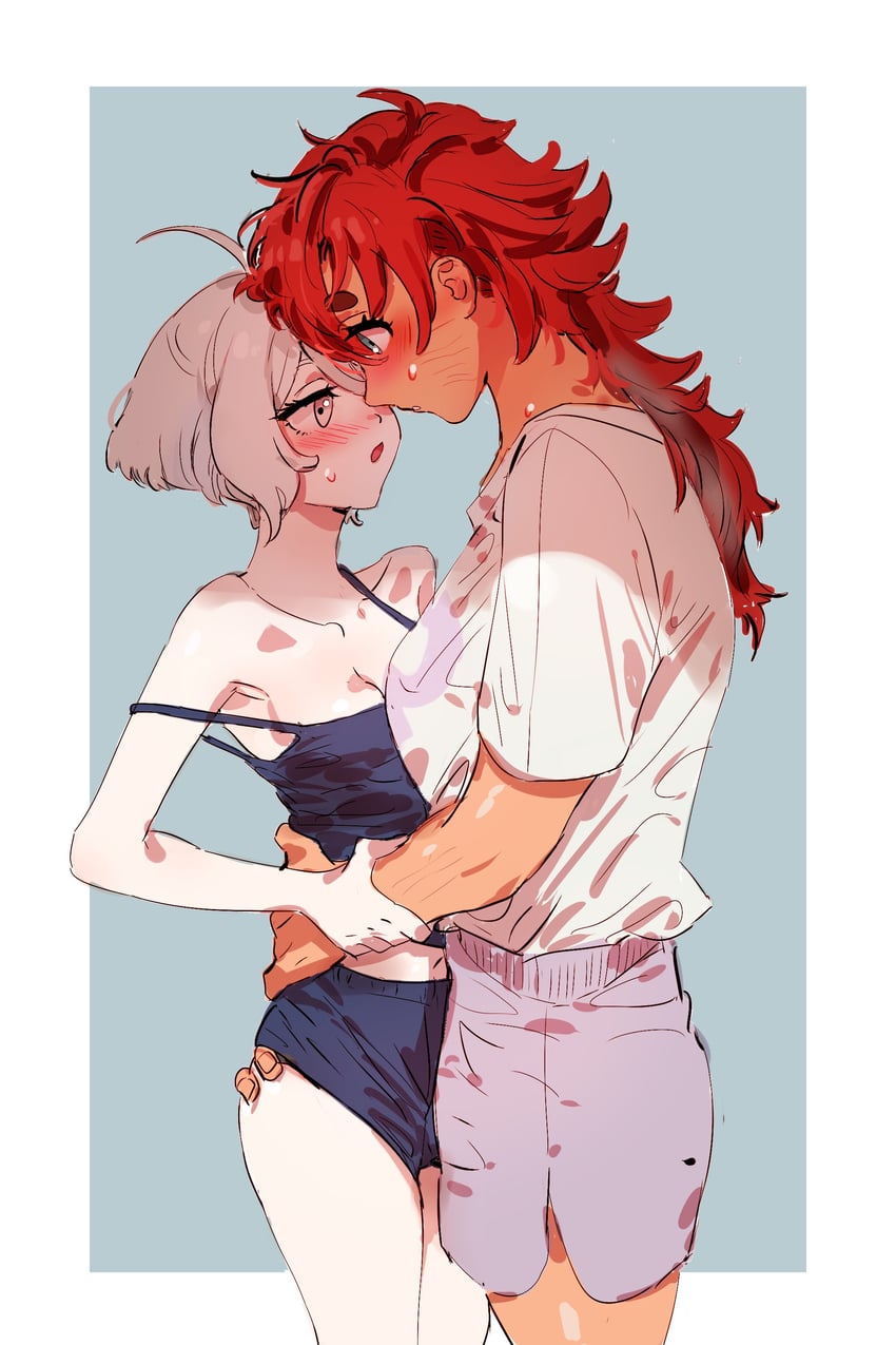 suletta mercury and miorine rembran (gundam and 1 more) drawn by belletaku