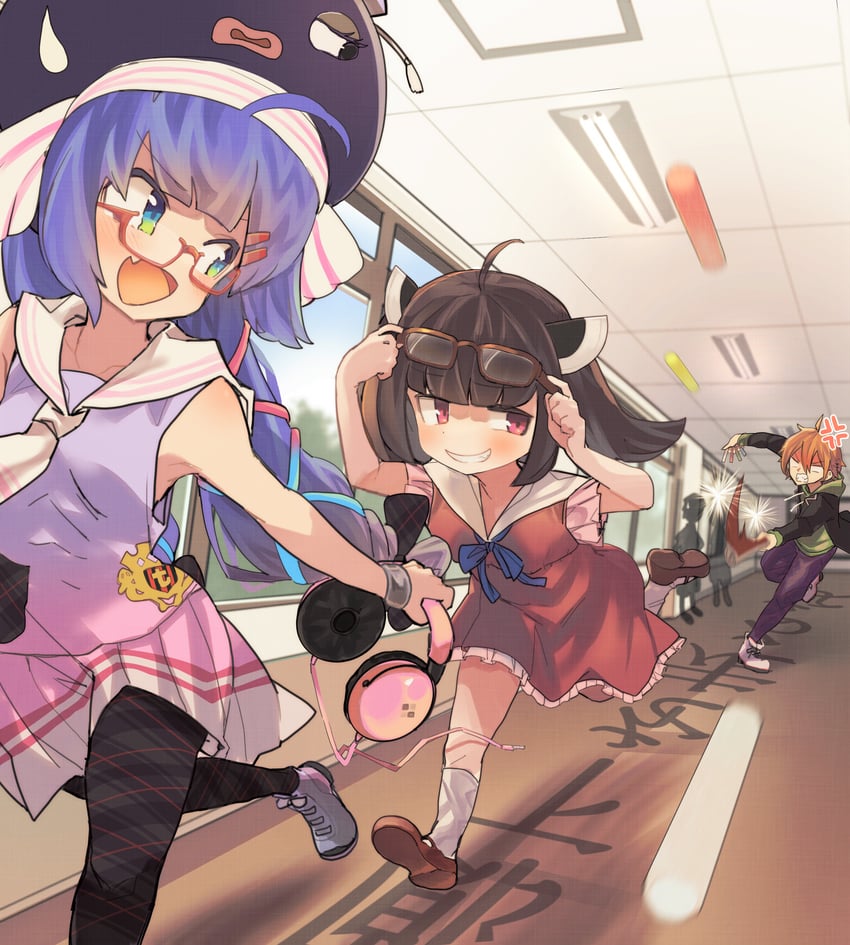 touhoku kiritan, otomachi una, and minase kou (vocaloid and 2 more) drawn by siwasunohige