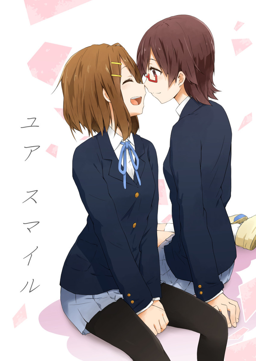 hirasawa yui and manabe nodoka (k-on!) drawn by kagiana